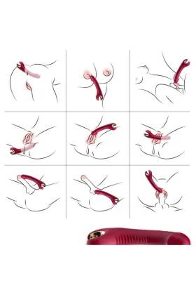 Prince Dildo Vibrator & Rotator Rot von Armony Vibrators