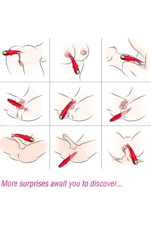 Shadow Vibrator Doppelkopf Teasing Rot von Armony Vibrators kaufen | Fesselliebe