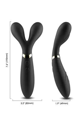 Y-Wand Massager & Vibrator Doppelkopf Schwarz von Armony Massagers