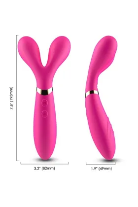 Y-Wand Massager & Vibrator Doppelkopf Fuchsia von Armony Massagers