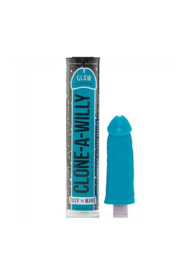 Penis-Kloner Set blau Leuchtend mit Vibrator von Clona-Willy kaufen - Fesselliebe