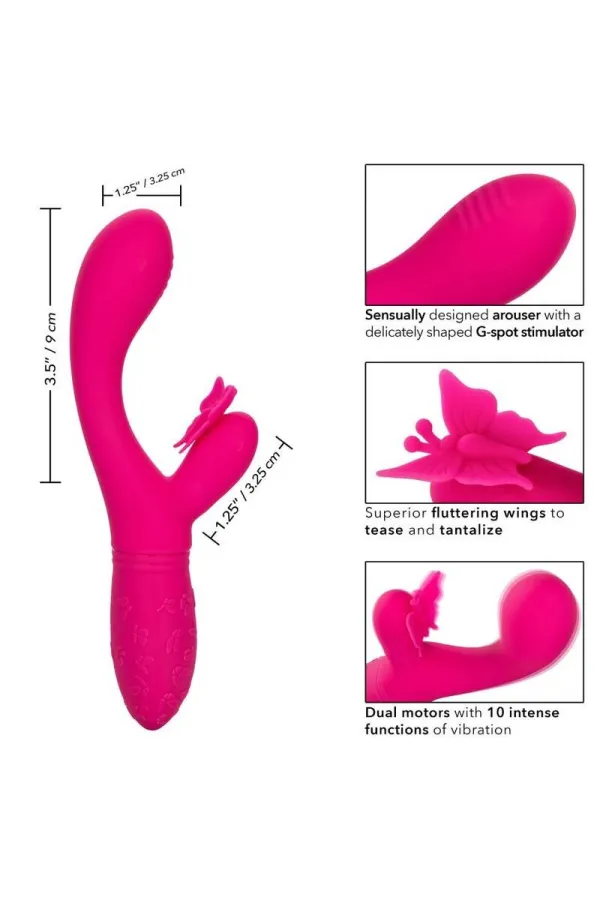 Butterfly Kiss Flutter Vibrator Rosa von California Exotics kaufen - Fesselliebe