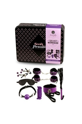 Bdsm Set 8pcs Purble / Black. von Secretplay 100% Fetish kaufen | Fesselliebe