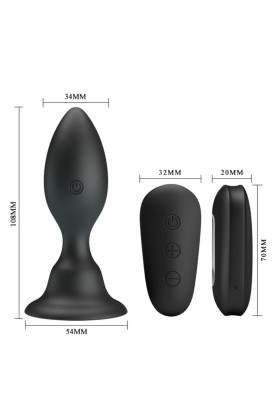 Analstecker mit Vibration, Schwarze mit Fernbedienung von Mr Play kaufen | Fesselliebe