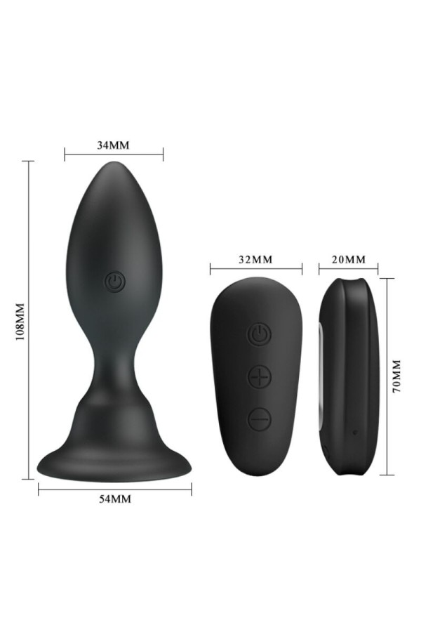 Analstecker mit Vibration, Schwarze mit Fernbedienung von Mr Play kaufen | Fesselliebe