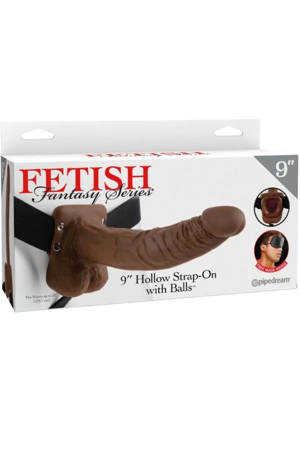 Fetish Fantasy Series 9" Hohl Strap-On mit Bällen 22,9 Cm Braun von Fetish Fantasy Series kaufen - Fesselliebe