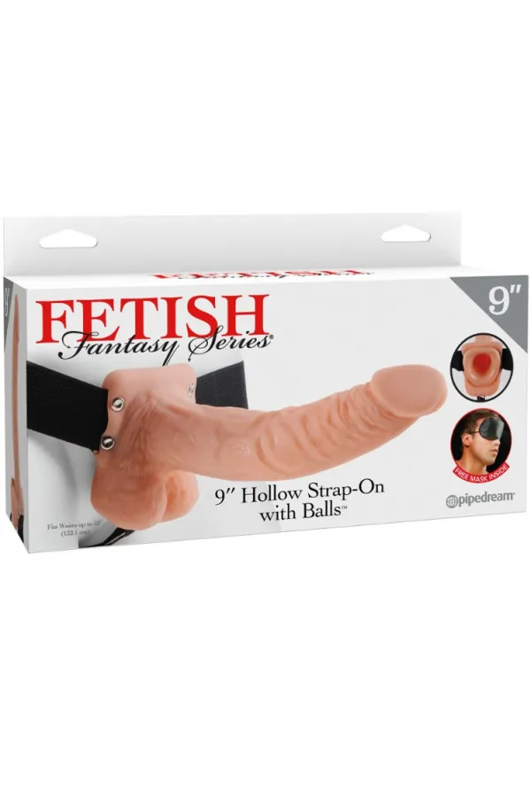 Fetish Fantasy Series 9" Hohl Strap-On mit Bällen 22,9 Cm Fleisch von Fetish Fantasy Series kaufen - Fesselliebe