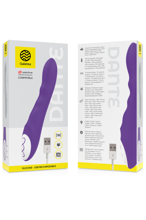 Dante Lila Vibrator, Kompatibel mit der Drahtlosen Watchme-Technologie von Galatea kaufen | Fesselliebe