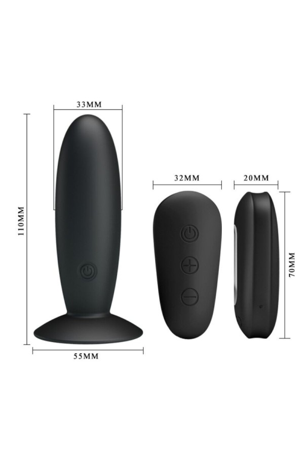 Analstecker mit Vibration, Schwarze mit Fernbedienung von Mr Play kaufen | Fesselliebe