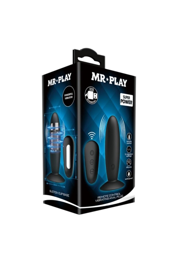Analstecker mit Vibration, Schwarze mit Fernbedienung von Mr Play kaufen | Fesselliebe