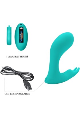 Idabelle Vibration & Pulsation mit Fernbedienung Blau von Pretty Love Bottom kaufen | Fesselliebe