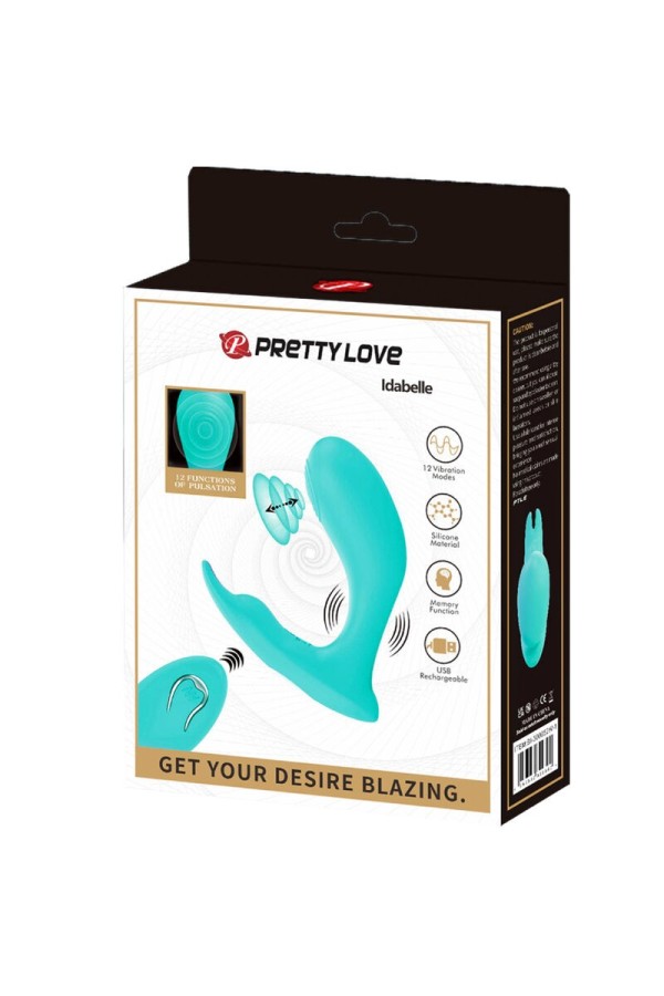 Idabelle Vibration & Pulsation mit Fernbedienung Blau von Pretty Love Bottom kaufen | Fesselliebe