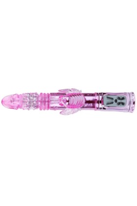 wiederaufladbarer Vibrator mit Rotation und Pochenden Schmetterlingsstimulator von Baile Rotations kaufen | Fesselliebe