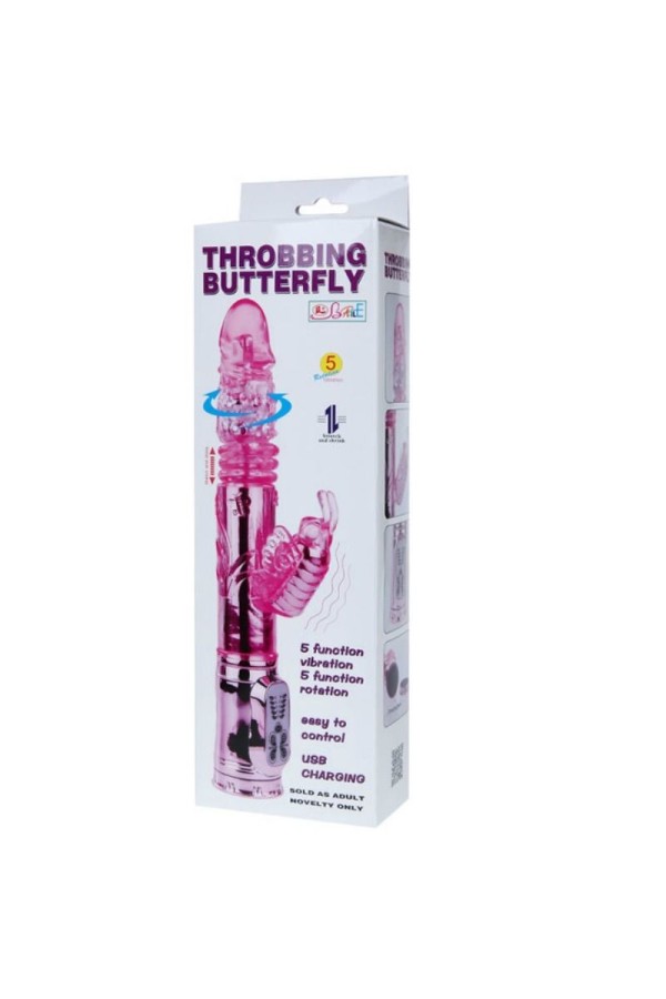 wiederaufladbarer Vibrator mit Rotation und Pochenden Schmetterlingsstimulator von Baile Rotations kaufen | Fesselliebe