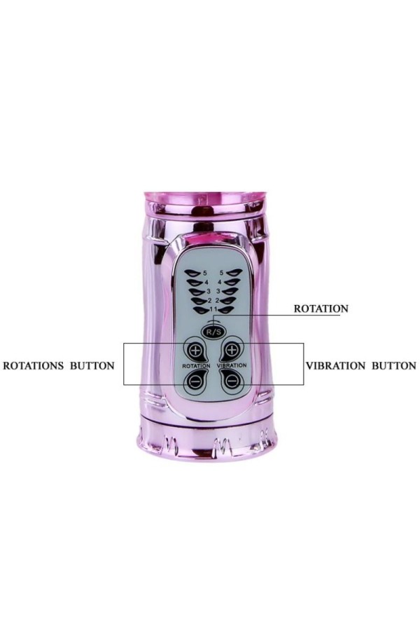 wiederaufladbarer Vibrator mit Rotation und Pochenden Schmetterlingsstimulator von Baile Rotations kaufen | Fesselliebe