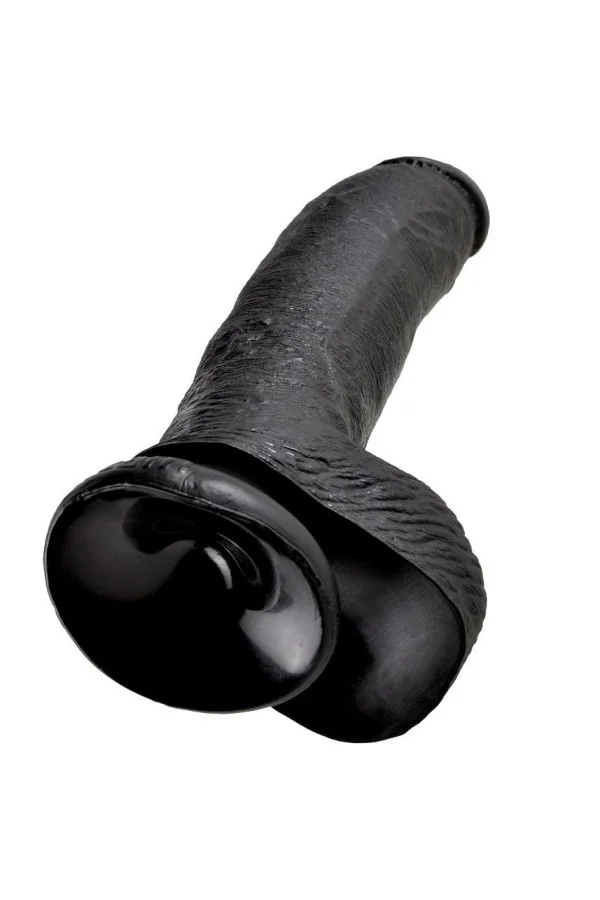 King Cock 9" Cock Schwarz mit Eier 22,9 Cm von King Cock kaufen - Fesselliebe