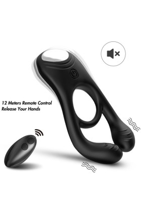Veyron Doppel-Vibrator-Ringspielzeug für Paare mit Fernbedienung Schwarz von Armony For Him kaufen | Fesselliebe