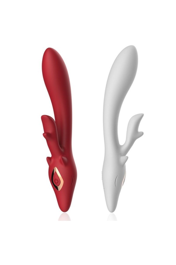 Elch Vibrator Kaninchen Gebogen Rot von Armony Vibrators kaufen | Fesselliebe