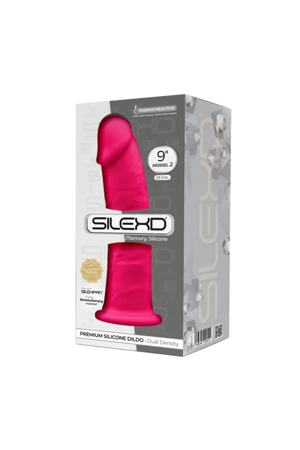 Modell 2 Realistischer Dildo Premium Silexpan Silikon Fuchsia 23 cm von Silexd kaufen - Fesselliebe