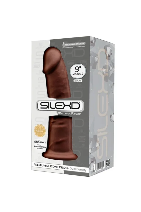 Modell 2 Realistischer Penis Premium Silexpan Silikon Braun 23 cm von Silexd kaufen - Fesselliebe