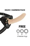 Strap-On Harness + Dildo Hautfarben Silikon 17 X 3cm von Deltaclub kaufen - Fesselliebe