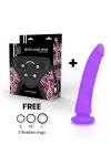 Strap-On Harness + Dildo Lila Silikon 17 X 3cm von Deltaclub kaufen - Fesselliebe