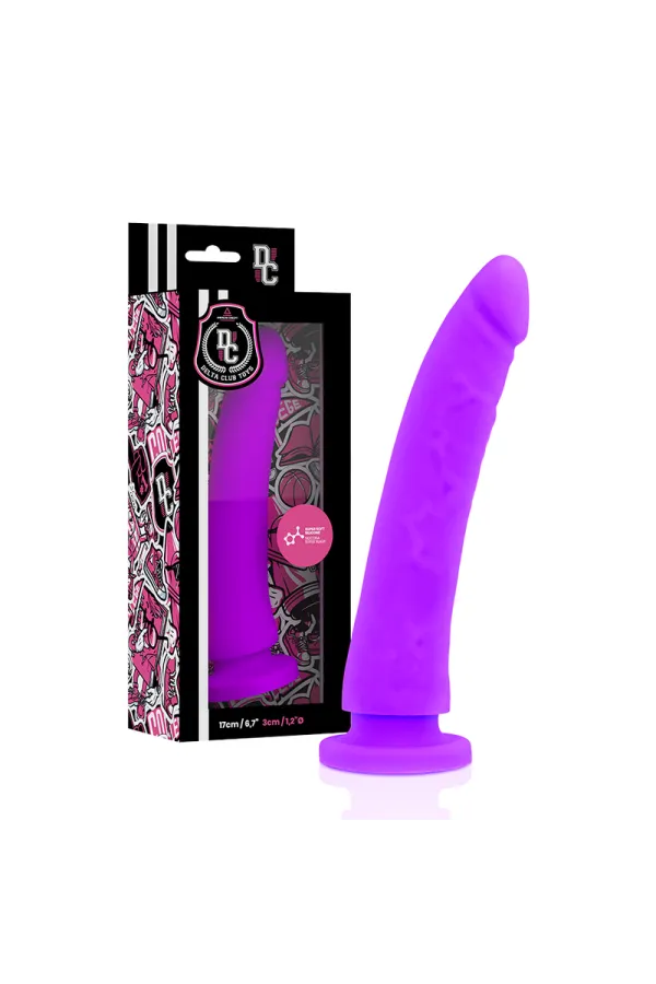 Strap-On Harness + Dildo Lila Silikon 17 X 3cm von Deltaclub kaufen - Fesselliebe