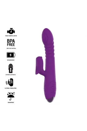 Iggy Multifunktions-Wiederaufladbarer Vibrator Up & Down mit Klitorelstimulator Lila von Intense Fun