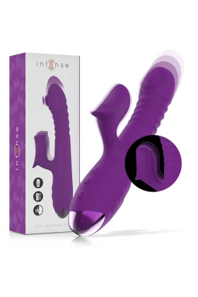 Iggy Multifunktions-Wiederaufladbarer Vibrator Up & Down mit Klitorelstimulator Lila von Intense Fun