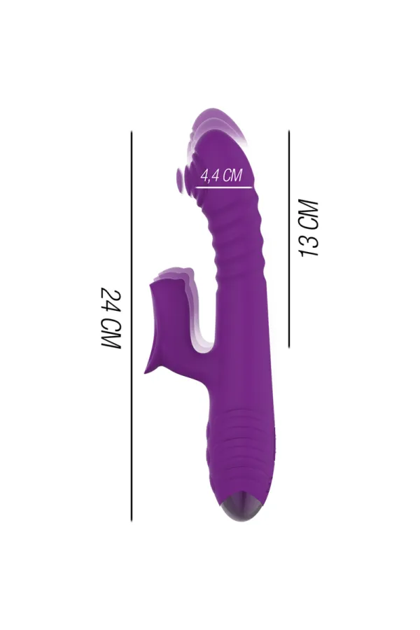 Iggy Multifunktions-Wiederaufladbarer Vibrator Up & Down mit Klitorelstimulator Lila von Intense Fun kaufen - Fesselliebe