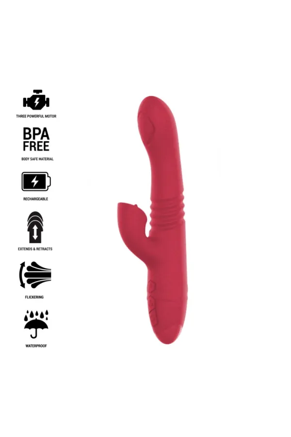 Dua Multifunktions-Wiederaufladbarer Vibrator auf und Ab mit Roter Zunge von Intense Fun kaufen - Fesselliebe