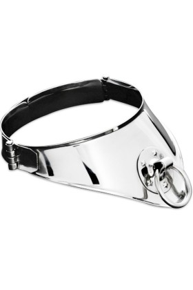 Festhaltungshalsband mit Ring und Vorhngeschloss 12,5 cm von Metal Hard kaufen | Fesselliebe