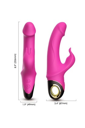 Meteror Dildo Vibrator Rabbit Rotator Fuchsia von Armony Vibrators kaufen | Fesselliebe