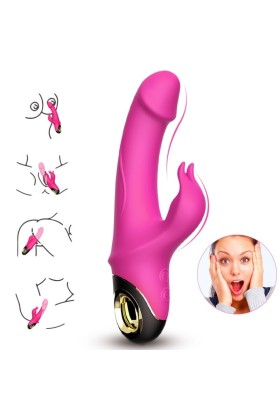Meteror Dildo Vibrator Rabbit Rotator Fuchsia von Armony Vibrators kaufen | Fesselliebe