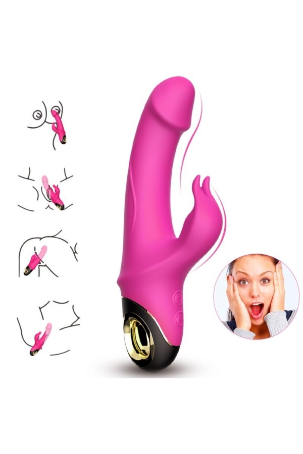 Meteror Dildo Vibrator Rabbit Rotator Fuchsia von Armony Vibrators kaufen | Fesselliebe