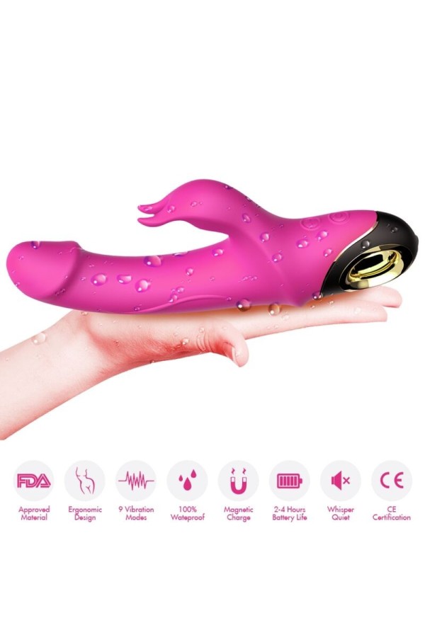 Meteror Dildo Vibrator Rabbit Rotator Fuchsia von Armony Vibrators kaufen | Fesselliebe