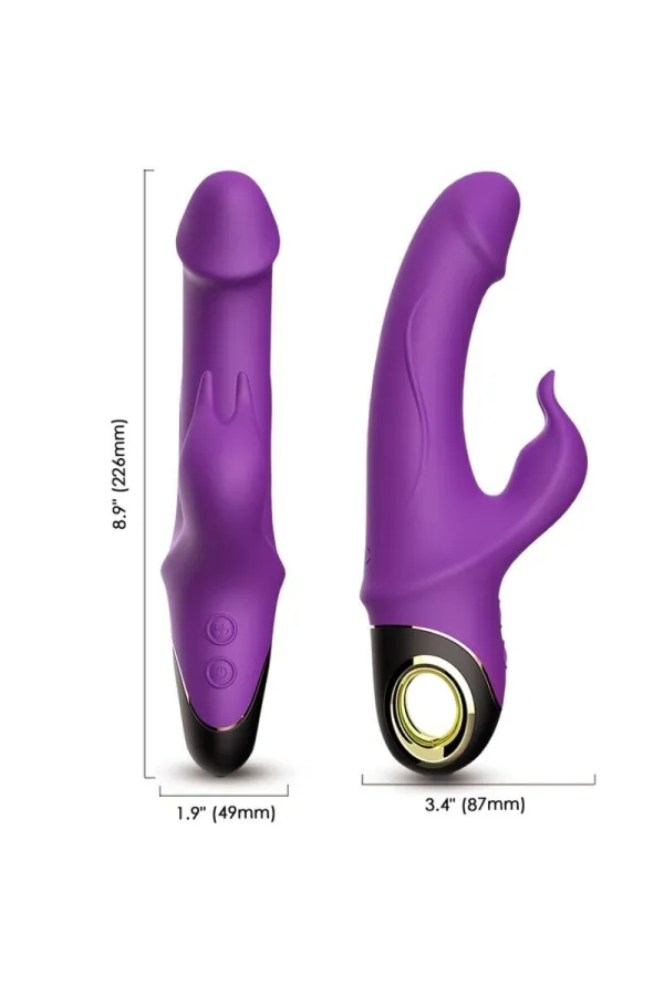 Meteror Dildo Vibrator Rabbit Rotator Lila von Armony Vibrators kaufen - Fesselliebe