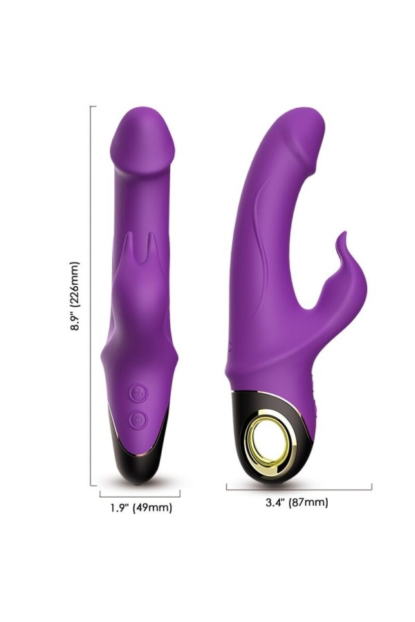 Meteror Dildo Vibrator Rabbit Rotator Lila von Armony Vibrators kaufen | Fesselliebe