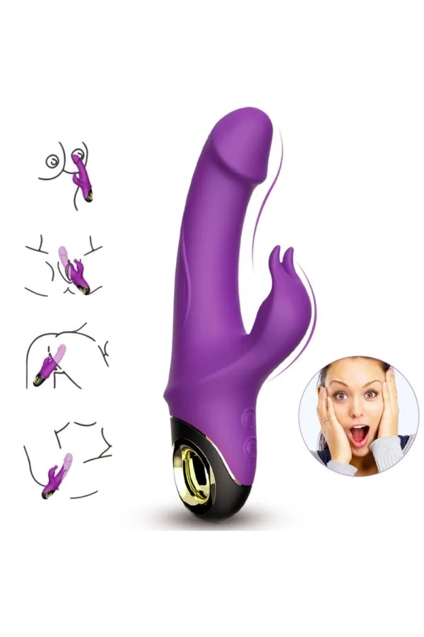 Meteror Dildo Vibrator Rabbit Rotator Lila von Armony Vibrators kaufen - Fesselliebe