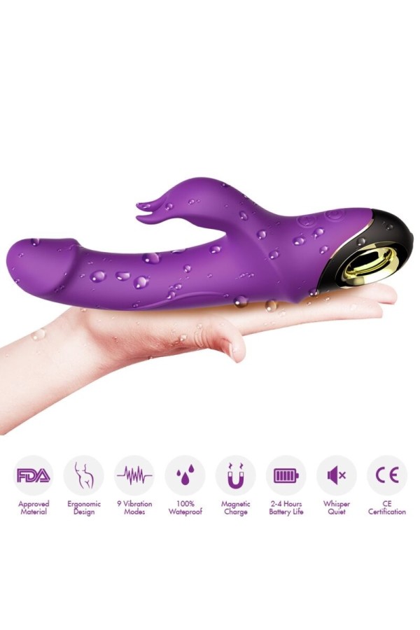 Meteror Dildo Vibrator Rabbit Rotator Lila von Armony Vibrators kaufen | Fesselliebe