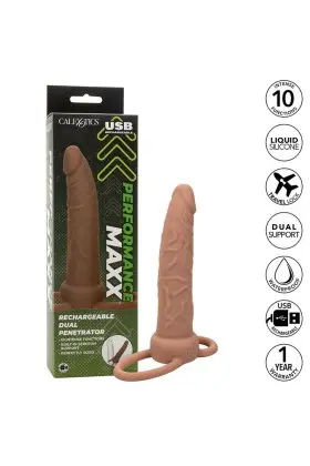 Performance Maxx wiederaufladbarer Dual-Penetrator, Braun von Calexotics