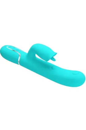 Kaninchenvibrator mit Leckendem Aquagrün von Pretty Love Flirtation