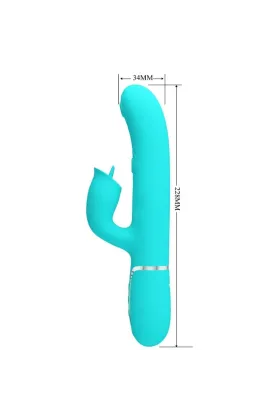 Kaninchenvibrator mit Leckendem Aquagrün von Pretty Love Flirtation