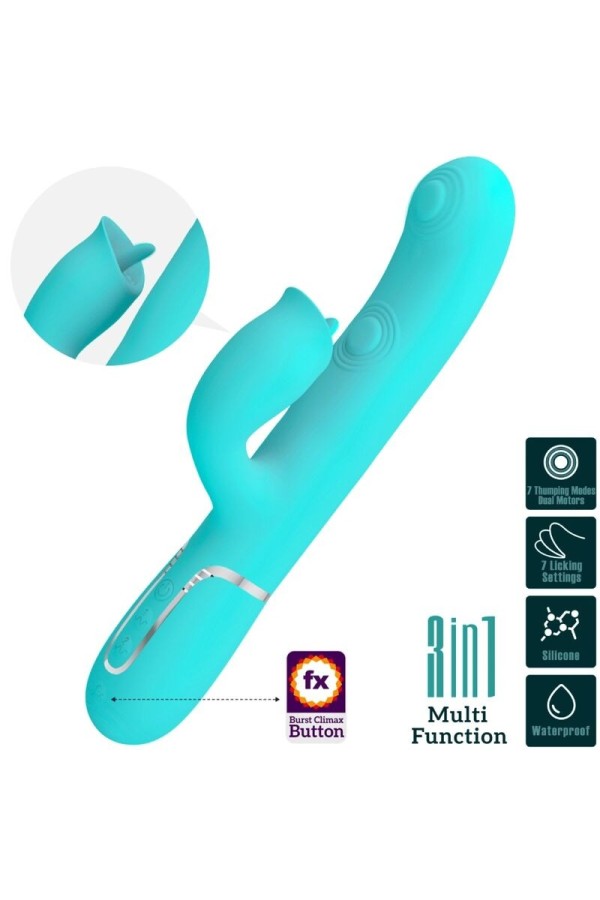 Kaninchenvibrator mit Leckendem Aquagrün von Pretty Love Flirtation kaufen | Fesselliebe