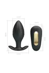 Regina Anal Plug Wiederaufladbarer Vibrator Schwarz von Pretty Love Bottom