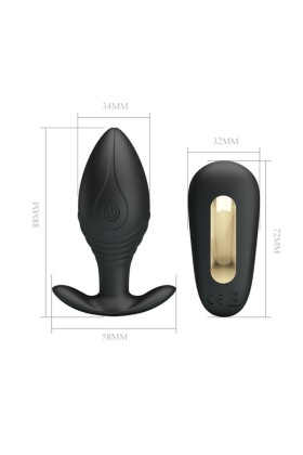 Regina Anal Plug wiederaufladbarer Vibrator Schwarz von Pretty Love Bottom kaufen | Fesselliebe