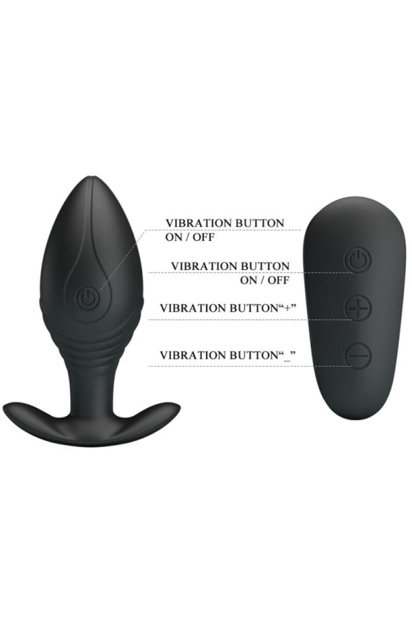 Regina Anal Plug wiederaufladbarer Vibrator Schwarz von Pretty Love Bottom kaufen | Fesselliebe