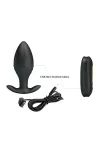 Regina Anal Plug Wiederaufladbarer Vibrator Schwarz von Pretty Love Bottom