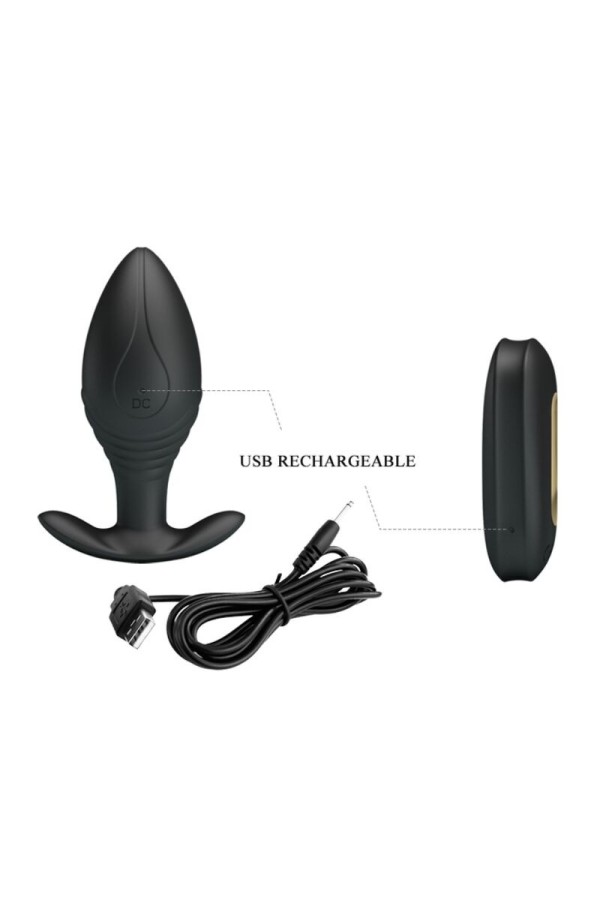 Regina Anal Plug wiederaufladbarer Vibrator Schwarz von Pretty Love Bottom kaufen | Fesselliebe