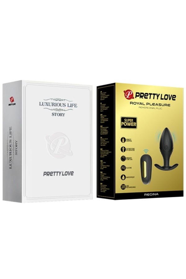 Regina Anal Plug wiederaufladbarer Vibrator Schwarz von Pretty Love Bottom kaufen | Fesselliebe
